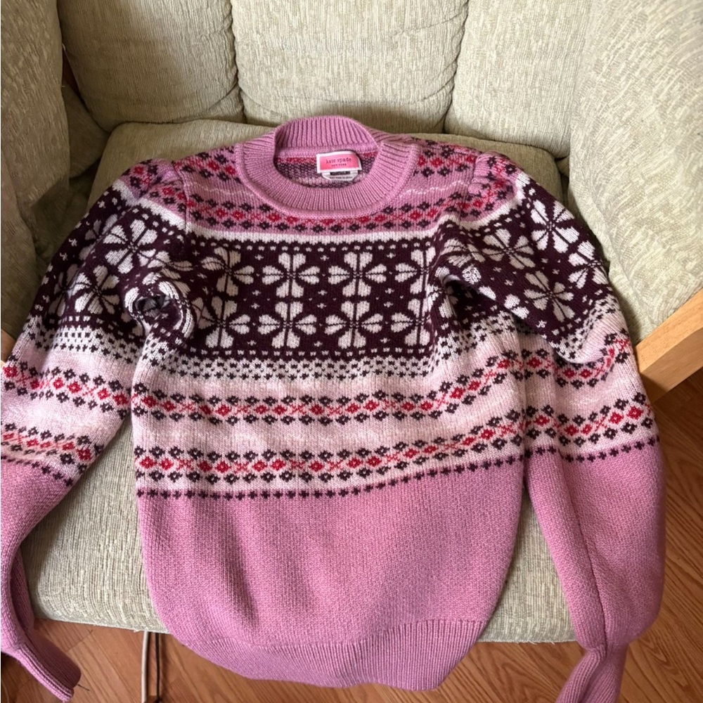 Kate Spade                    Spade Flower Fair Isle Pullover pink Ｋ6338Ｄ406
